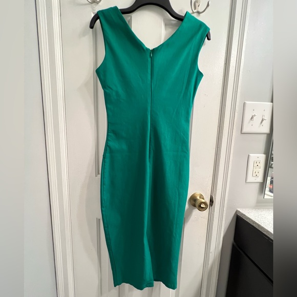 New MUXXN  Boutique Women's Retro 50s Style Sleeveless Slim Dark Green Dress - Picture 4 of 12